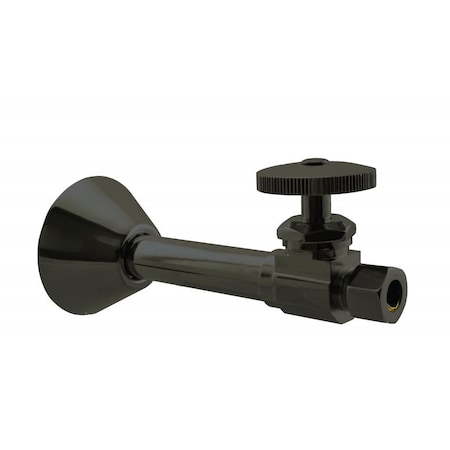 Westbrass Straight Stop, 1/2" Copper Sweat x 3/8" OD Comp. in Oil Rubbed Bronze D1114-12